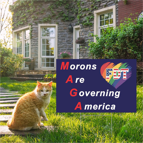 Morons Are Governing America display visible from all angles for impactful messaging
