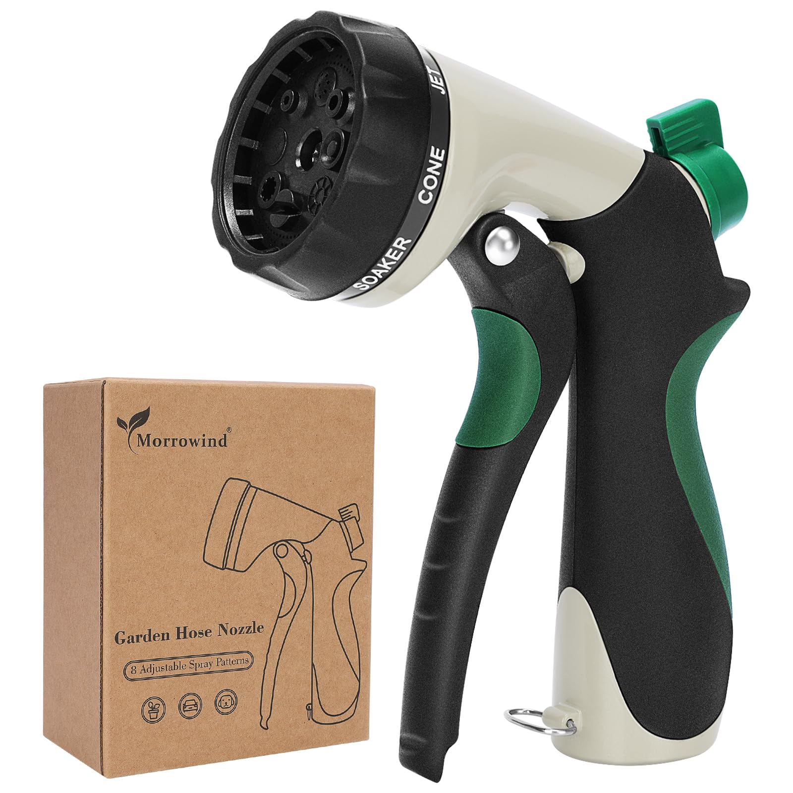 MORROWIND garden hose nozzle with heavy duty metal for durable watering and cleaning