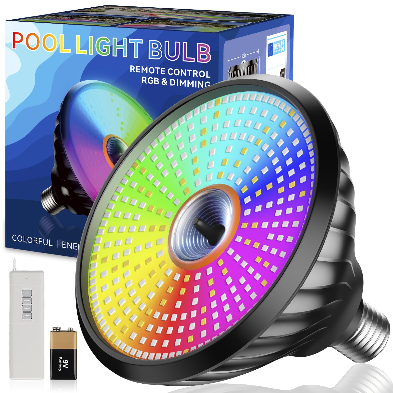MORSEN pool light bulb underwater illumination for night swimming