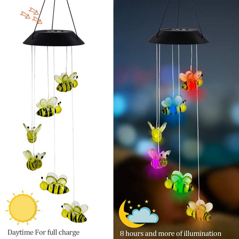 MorTime glass wind chime provides a soft night-time sparkle