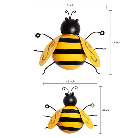 MorTime bee wall art yellow set brightens porch walls with whimsical charm