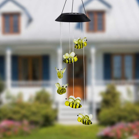 MorTime solar panel wind chime is energy-saving for outdoor spaces