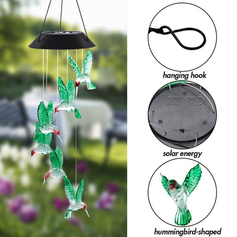 MorTime solar-powered chime lights automatically at dusk.
