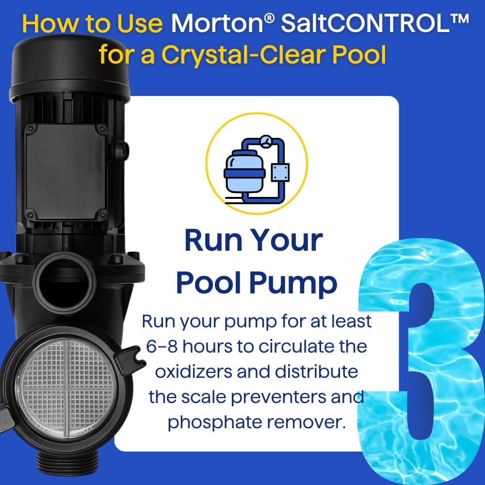 Morton SaltCONTROL all-pool-types image communicates compatibility across pool systems.