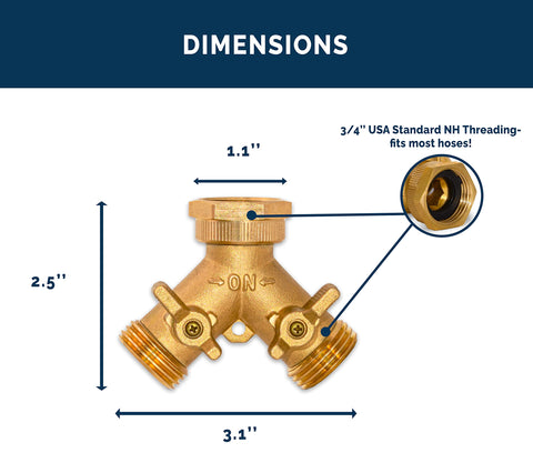 360° swivel top connection on Morvat brass splitter for flexible setup