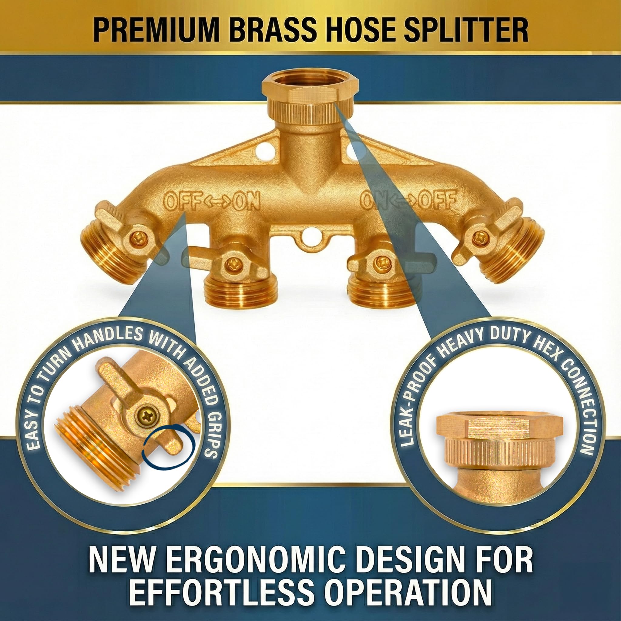 Morvat easy grip valves close-up demonstrating comfortable handling.