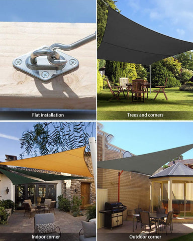 Morzejar pad eyes provide reinforced anchor points for shade installation