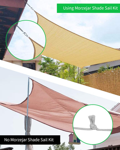 Morzejar 40-piece kit supports versatile shade sail setups