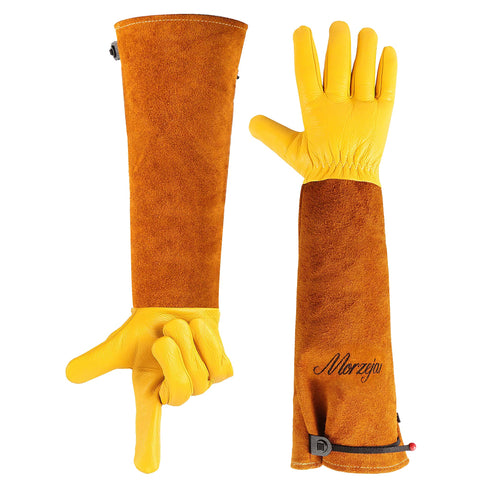 Morzejar rose pruning gloves with thorn-proof protection for pruning roses.