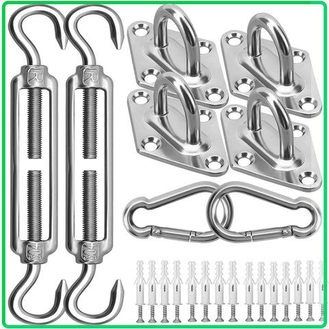 Morzejar 6in turnbuckle for adjustable tension on outdoor shade sails.