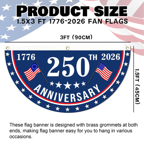 MOSADO USA Anniversary Flag back layer visible, keeps design legible from outside.
