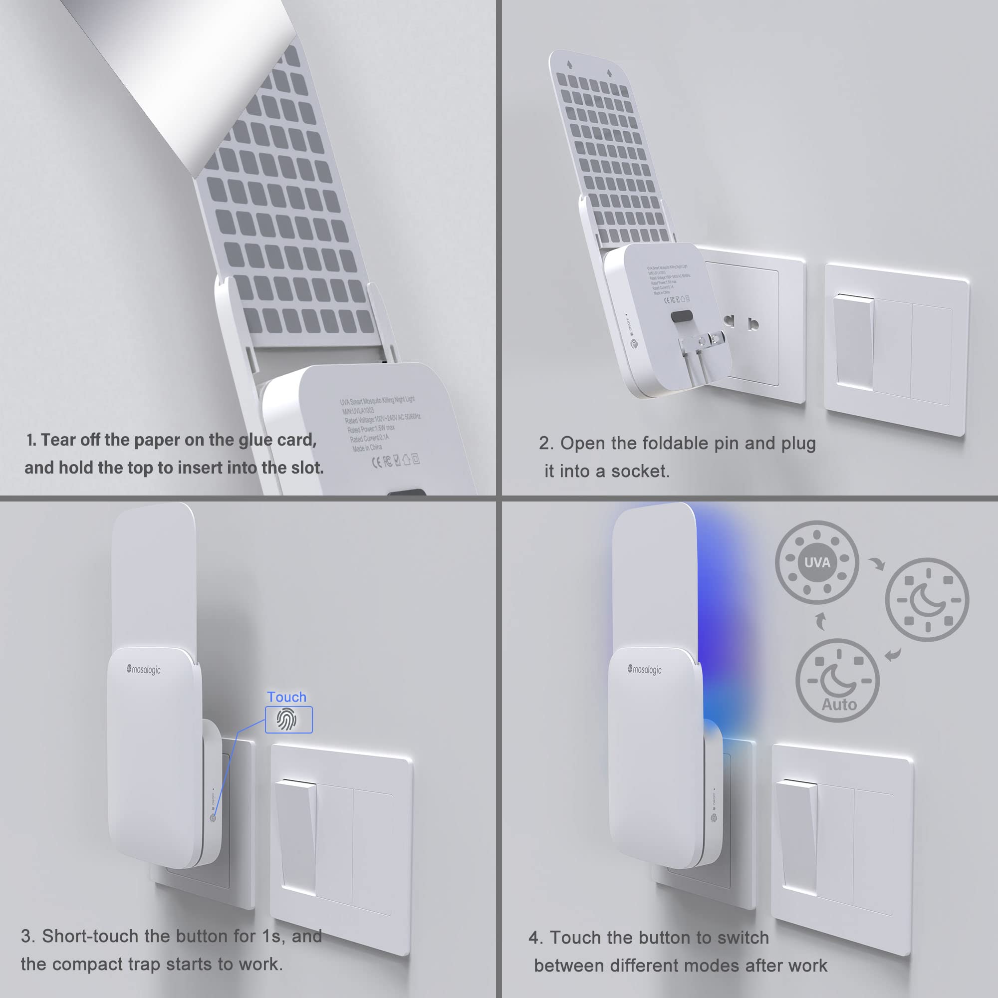 Mosalogic Fly Trap compact design fits anywhere in home