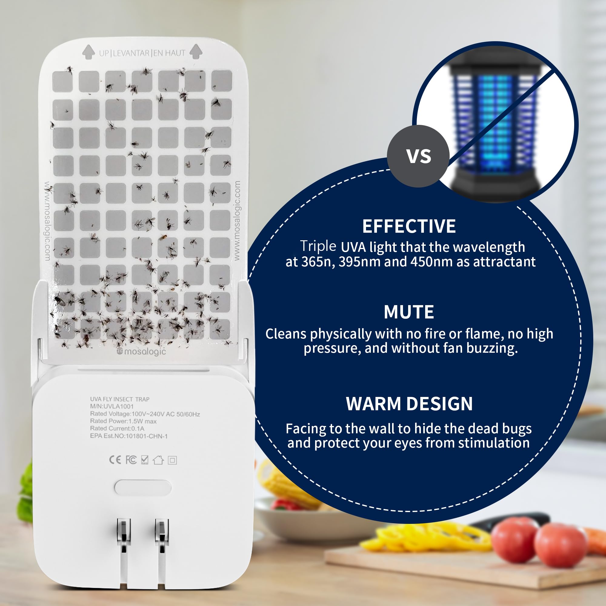 Mosalogic Fly Trap glue-board captures insects without odor