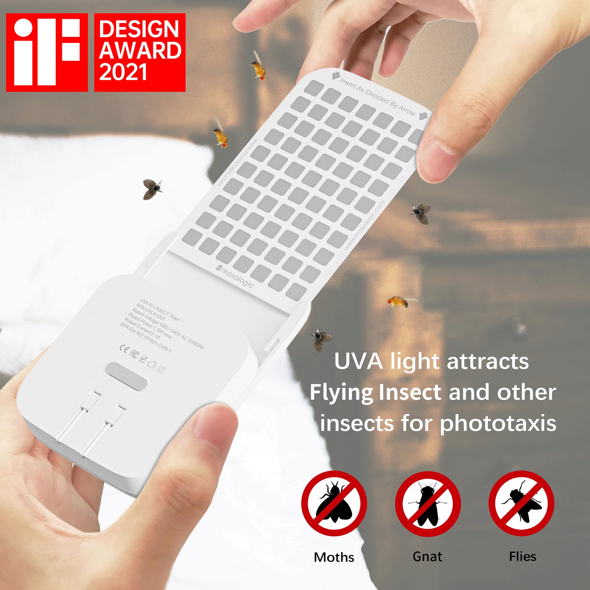 Mosalogic Fly Trap with UV light attractant for efficient catching