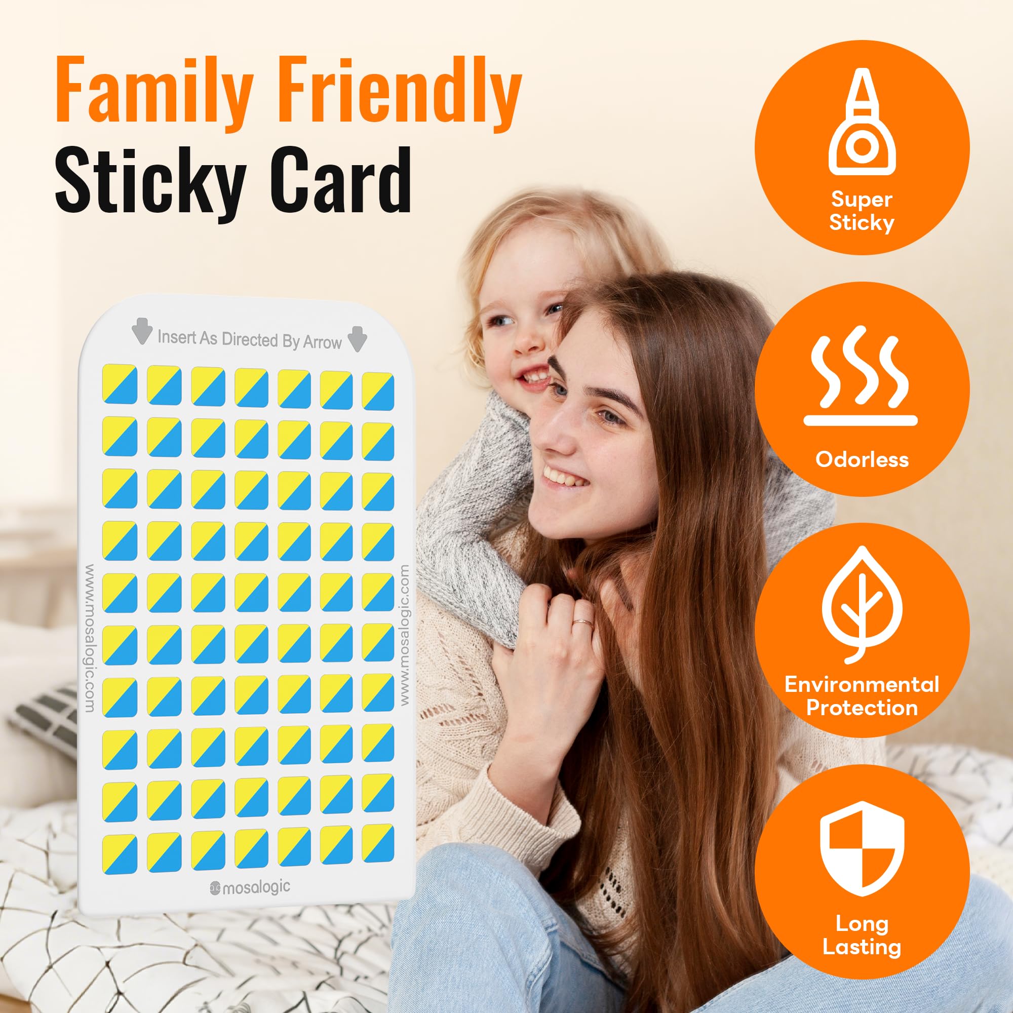 Mosalogic glue cards 10-pack shown, no device required for setup