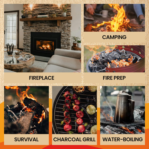 Moscow-Mix Fire Starter all-weather-use ready for grills, pits, and ovens