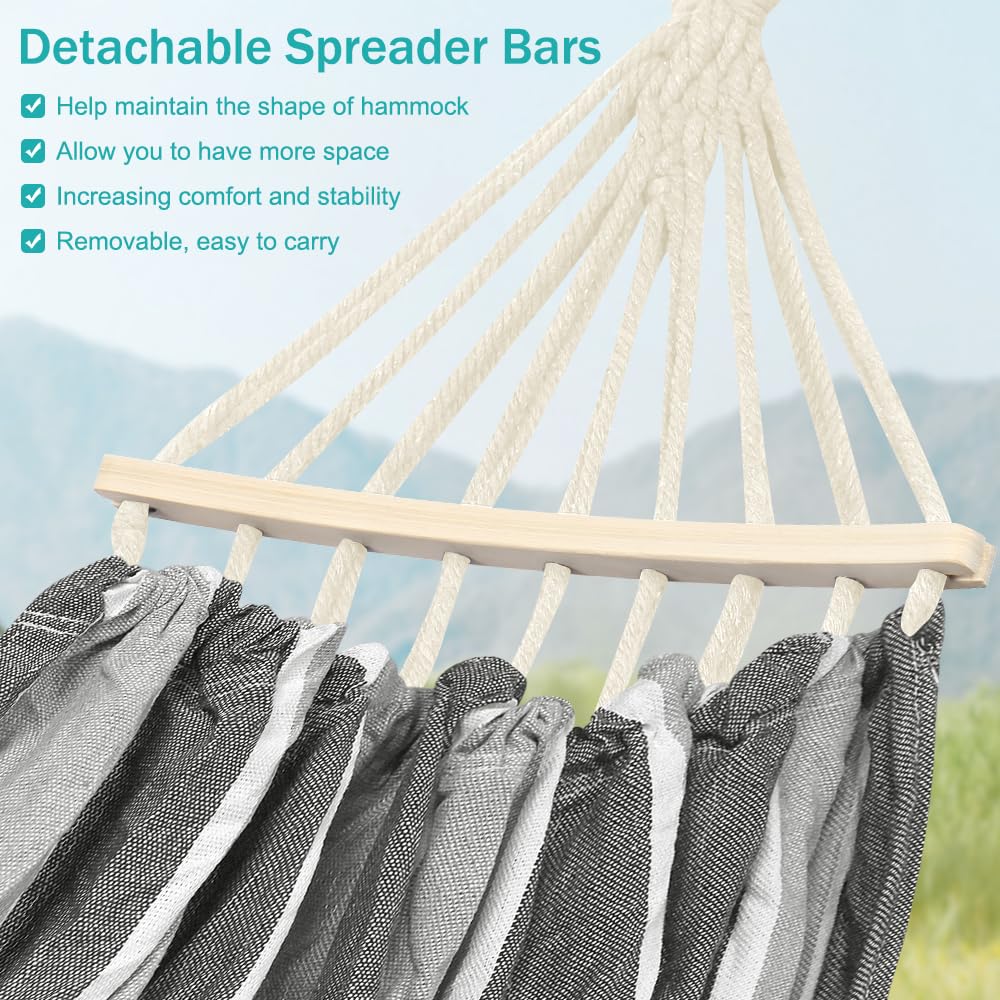 MOSFiATA grey hammock setup at the beach or patio