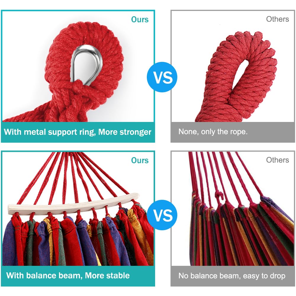 MOSFiATA tree straps secure attachment for safe outdoor lounging.