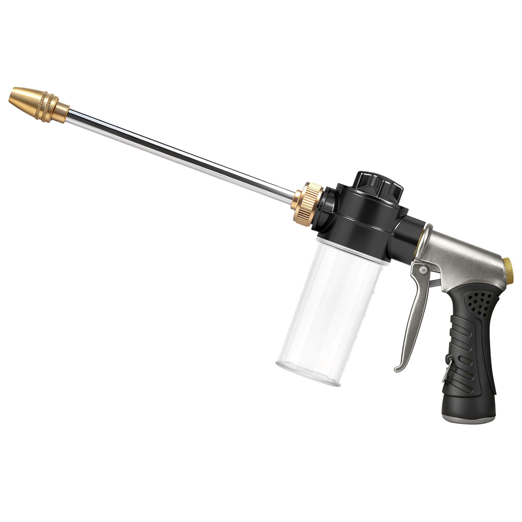 MOSIKEN high-pressure hose nozzle gun with foam dispenser for efficient car washing