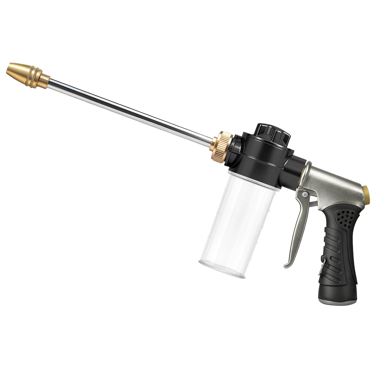 MOSIKEN high-pressure hose nozzle gun with foam dispenser for efficient car washing