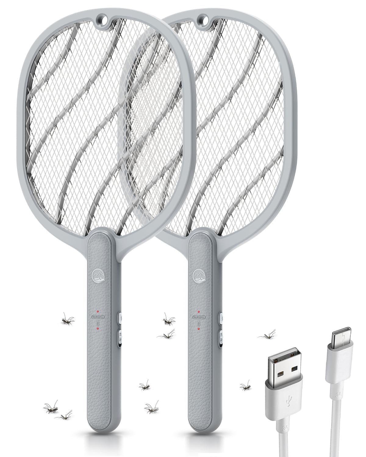 Mosiller electric fly swatter 3800V in-action for quick pest elimination indoors
