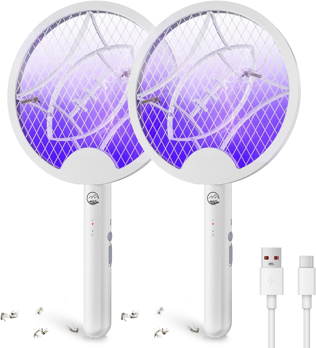 Mosiller electric fly swatter delivers a sharp 4000V zap to quickly deter flying insects.