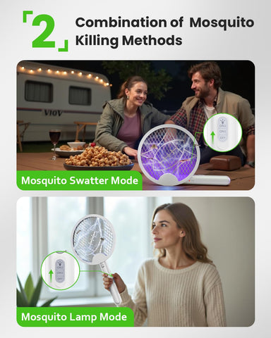 Foldable Mosiller dual mode setup for zapper and lamp use