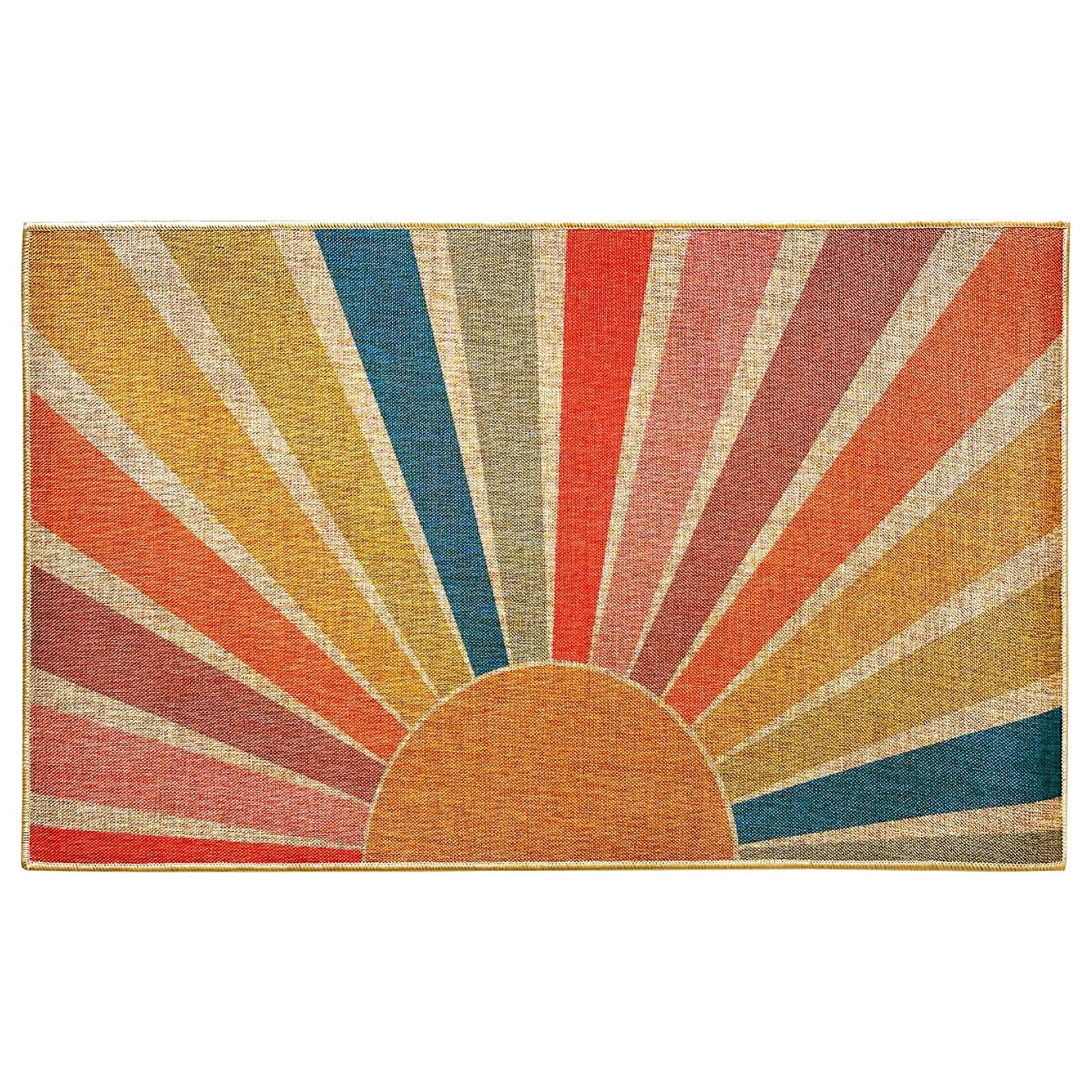 MOSITU Rainbow Doormat full view shows a welcoming, durable entry for indoors and outdoors.