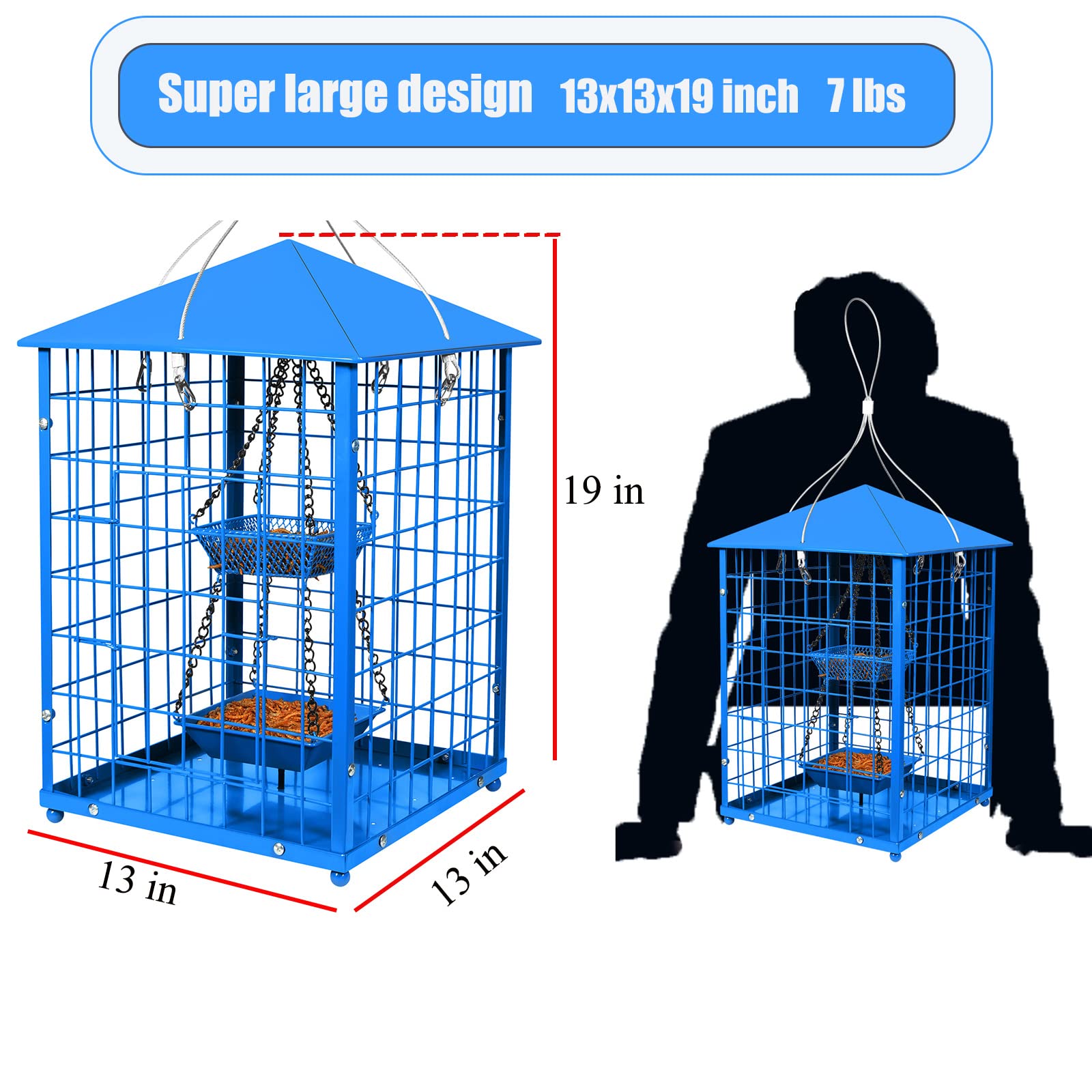 Mosloly Bluebird Feeder detachable assembly for easy installation and cleaning.