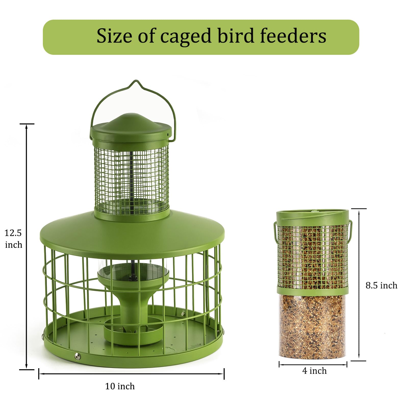 Mosloly weather-resistant lid protects seeds during rain and wind.