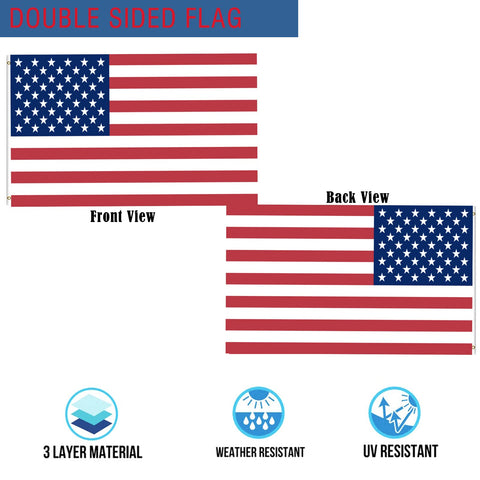 Mosprovie heavy-duty 2x3 flag in polyester withstands sun and wind