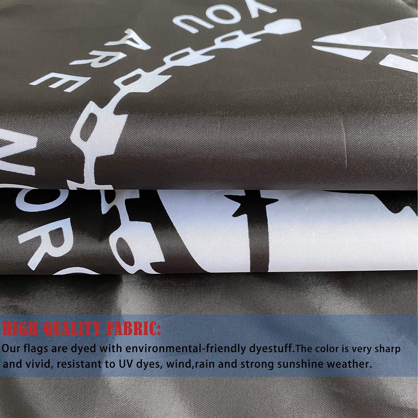 Mosprovie Pow Mia flag four-row stitched edge for added durability