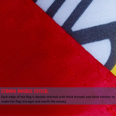 Mosprovie flag features a canvas header for secure mounting