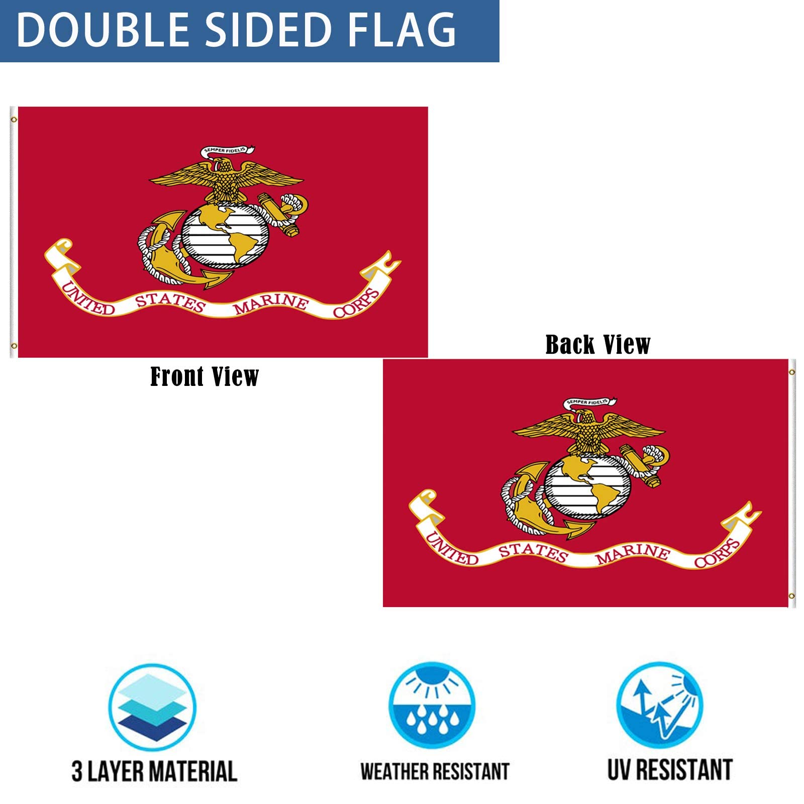 Mosprovie flag made of heavy-duty polyester preserves color in sunlight