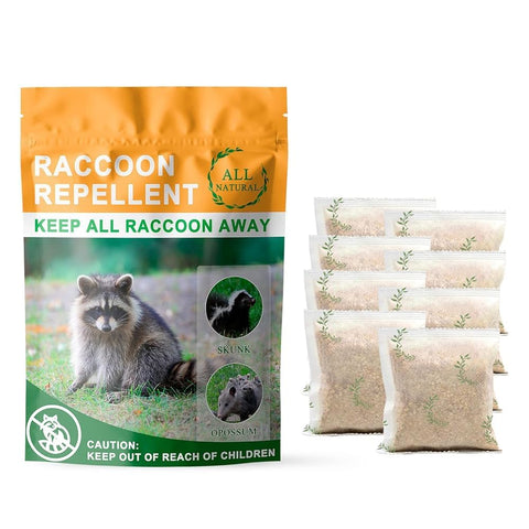 Mosquashield natural raccoon granules 8-pack ready for outdoor use near trash bins