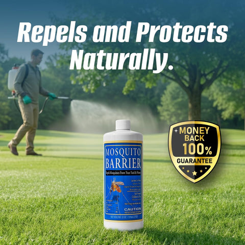 Mosquito Barrier landscape vegetation treatment supporting outdoor comfort along plant lines.