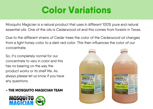 Note on color variation of Mosquito Magician formula.
