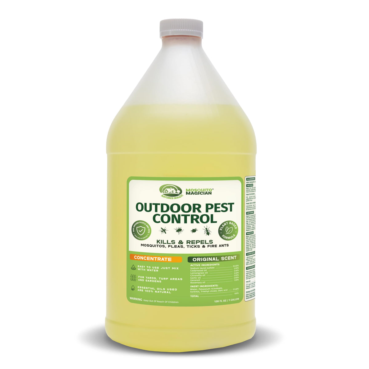 Mosquito Magician bottle ready for outdoor application to treat large yard areas.