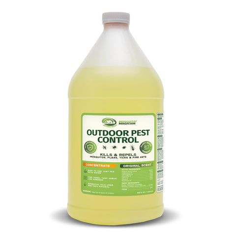 Mosquito Magician bottle ready for outdoor application to treat large yard areas.