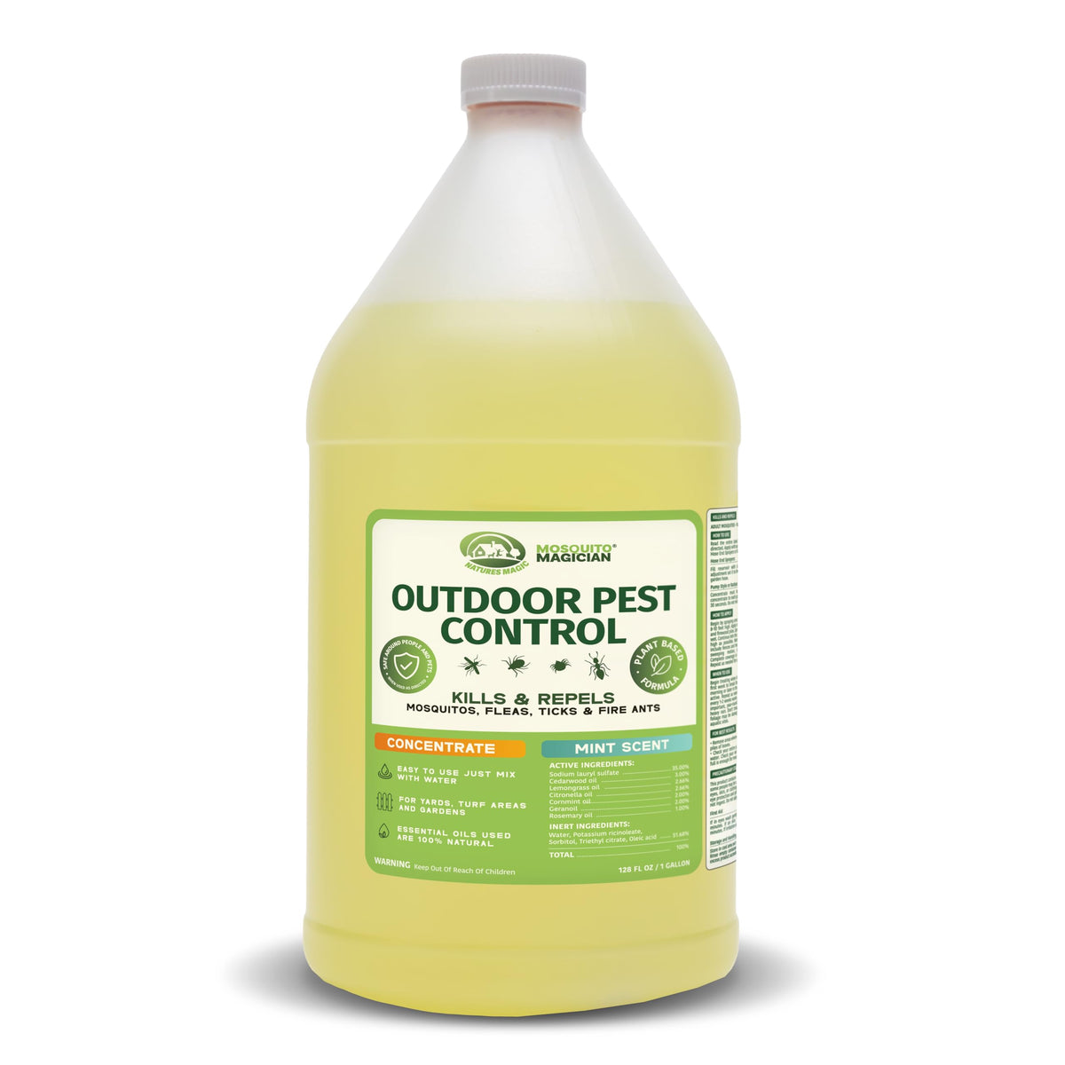 Mosquito Magician mint concentrate bottle with pleasant aroma for outdoor protection