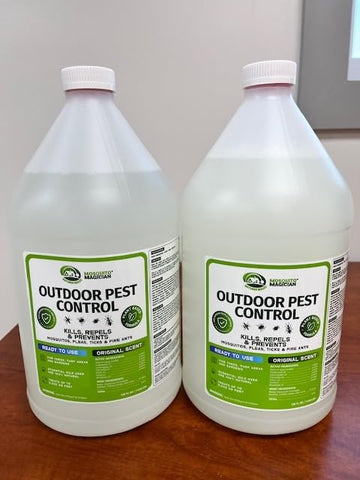 Mosquito Magician yard spray application showcasing broad outdoor coverage.