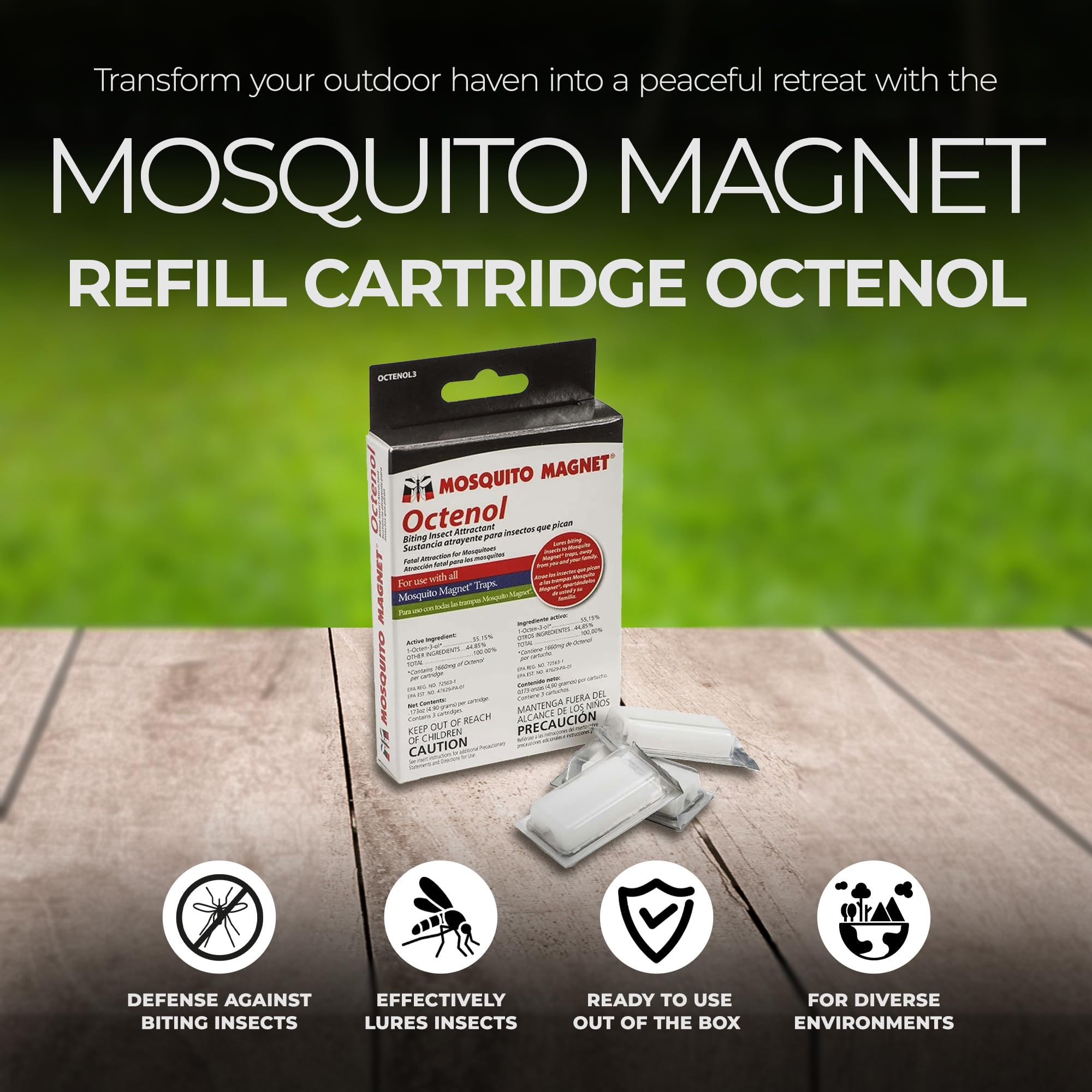 Mosquito Magnet Octenol3 usage-tips support easy deployment and consistent protection.