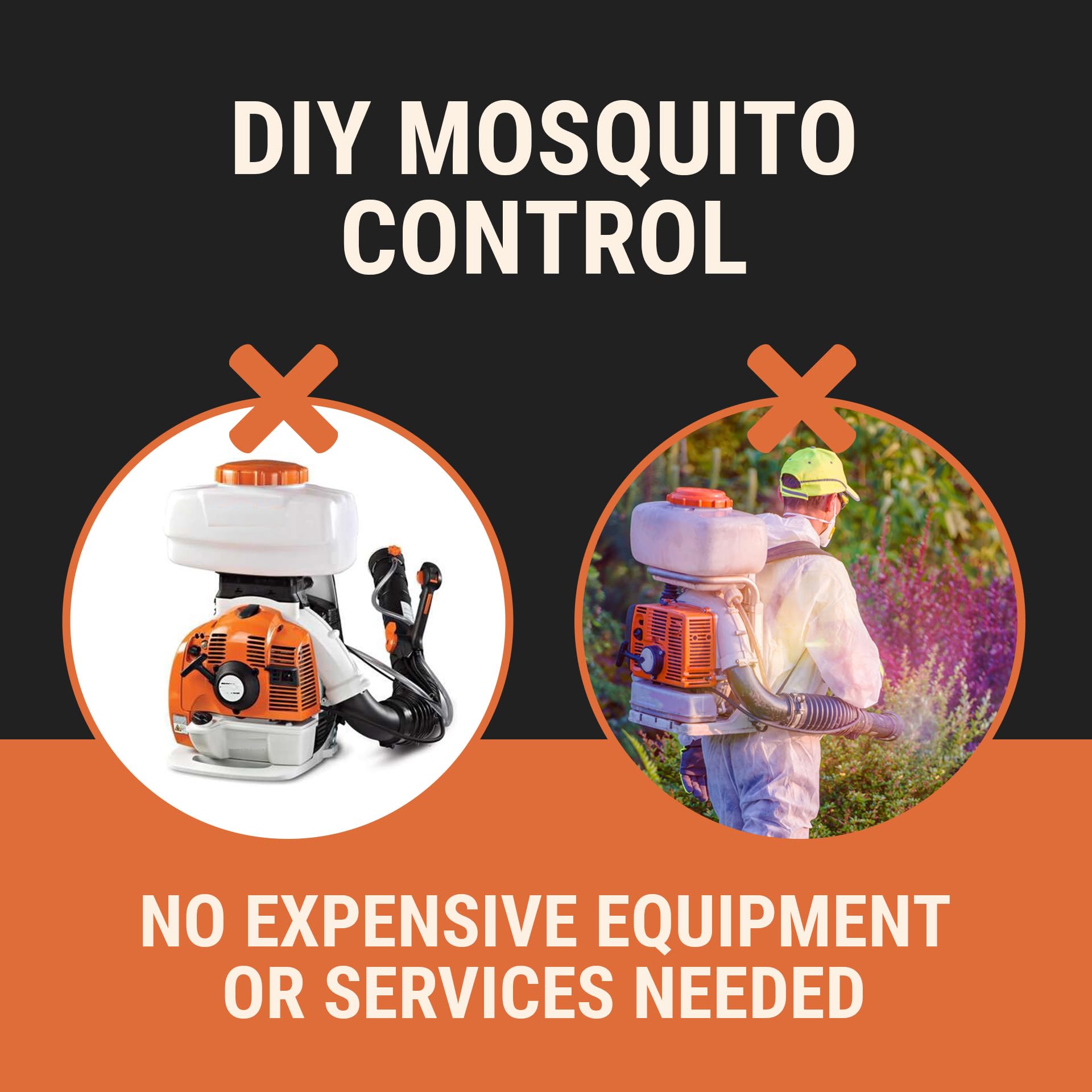 Mosquito Sniper System adjustable mist pattern for versatile yard coverage.