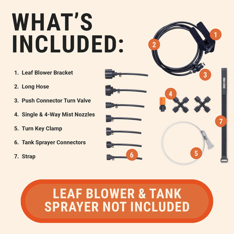 Mosquito Sniper System supports multi-use sprays like insecticide, herbicide, and de-ice.