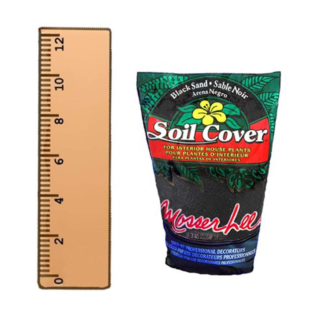 Mosser Lee ML1112 black sand soil cover used decoratively in indoor pots