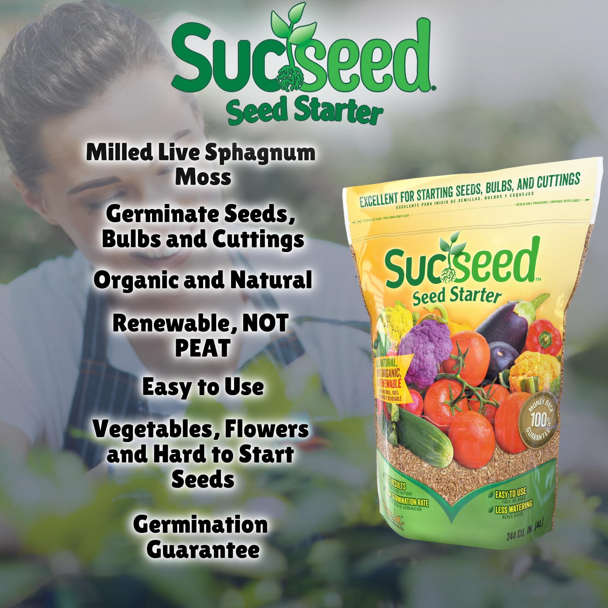 Mosser Lee SucSeed Premium Seed Starter with all-natural organic base for healthy germination