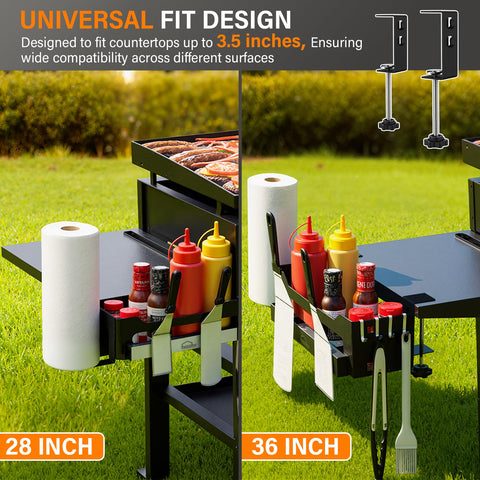 Mossime Griddle Caddy fits 28-36 inch Blackstone griddles for flexible setups