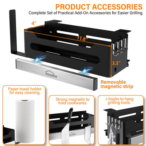 Mossime Griddle Caddy keeps utensils organized for cleaner, more efficient cookouts