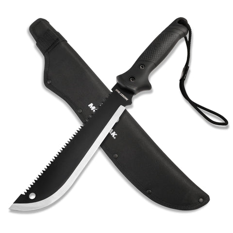 Mossy Oak machete 19-inch offers reliable brush clearing during camping trips.