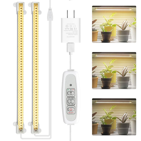 Mosthink grow light strip full spectrum setup provides even indoor illumination